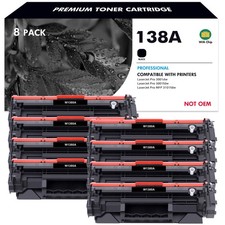 8PK NEW CHIP W1380A Toner Cartridge for 138A HP LaserJet Pro 3001dw MFP 3101fdw picture