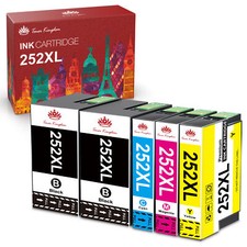 5PK T252XL 252XL Ink Cartridges For Epson WorkForce WF-3630 7620 7210 7610 picture