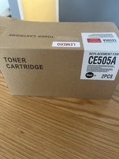 New & Sealed 2 Pack Black LEMERO CE505A Toner Cartridges / Black X2 / HP & Canon picture