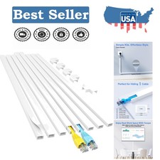 White 113in Cord Hider - Easy Install Kit for Safer Living Environments picture