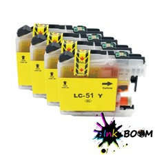 4 Yellow Ink Cartridges fits Brother LC51 FAX-1560 MFC-845CW DCP-330C 560CN picture