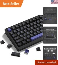 Womier 138 Keys Vintage Black Purple Keycaps - Cherry Profile Mechanical Style picture
