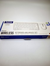 Hama Wireless Keyboard AND Mouse SET WKM 500 White Used Keyboard Dock picture