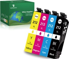 4PK 212XL T212XL Ink Cartridges  For Epson work with WF-2830 WF2850 XP-4100 4105 picture
