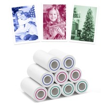 9 Rolls 3Color Kids Camera Paper Refill HD Instant Thermal Photo Printer Pack picture