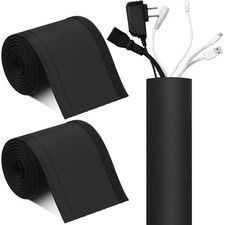 2 Rolls 60 Inch Cable Management Sleeve Trolling Motor Cable Sleeve Neoprene ... picture