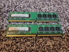 Quantity of Two 512MB Hynix PC2-5300U-555 HYMP564U64CP8-Y5 AB-C RAM Sticks picture
