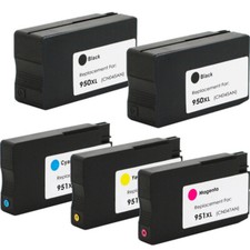 950XL and 951XL Ink Combo, 2 Black, 1 Cyan, 1 Magenta, 1 Yellow - 5 Count picture