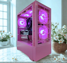 Custom Pink Gaming Desktop PC intel i7 3.40 Quad 32 GB 2TB + SSD Nvidia RTX 4060 picture