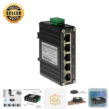Compact Industrial Ethernet Switch with 10Gbps & Surge Protection - Metal Design picture