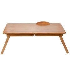 Bamboo Laptop Stand – Portable Foldable, Adjustable 62x34cm picture