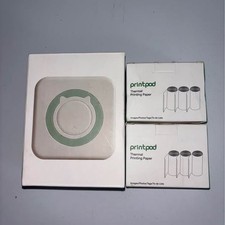 Print Pod 2.0 + 7 Thermal Paper Rolls/Mini Notebook Sticker Printer School/Work picture