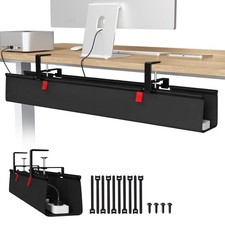 No Drill Under Desk Cable Management Tray, 36 inch Cable Management picture