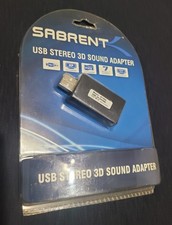 Sound Adapter, SABRENT USB STEREO 3D SOUND ADAPTER, USED, Good picture