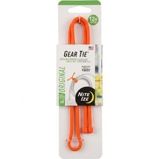 Nite Ize GT18-2PK-31 Gear Tie 12-Inch Reusable Rubber Twist Tie Black 2-Pack picture