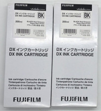 2PK FujiFilm DX Ink Cartridge ~ 200ml Each ~ Black ~ EXP 6/21 ~ NEW ~ FAST SHIP picture