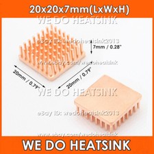 20x20x7mm 25x25x7mm 30x20x7mm Pure Copper Heatsink Without or With Thermal Tape picture
