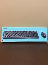 Logitech MK120 Wired USB Keyboard and Mouse Combo Full-Size Black 920-002565 picture