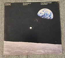 SOUNDS OF THE APOLLO 8 IBM Flexidisc Evatone Record Employee Issued with Letter picture
