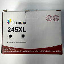 Relcolor 245XL Black Ink Cartridge 2 Pack Compatible for Canon PG-245XL New picture