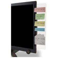 Acrylic Monitor Memo Boards 11x3.1 Inch Set of 2 Transparent Sticky Note Holders picture