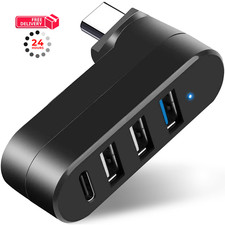 VIENON 4-Port USB C Hub [90°/180° Degree Rotatable], C 4-Port, Black picture