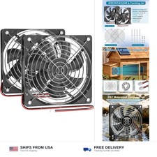 12V Waterproof Cooling Fan 120mm IP67 Dustproof 2 Pack Industrial picture