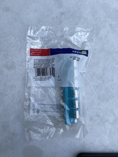 Leviton 5F100-2QL OPT-X Duplex LC OM3/OM4 12-Fiber Aqua Adapter Plate NEW picture