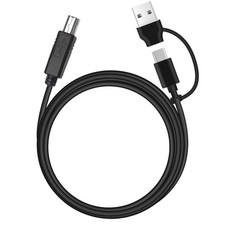 EGK 2 in 1 USB C to B Printer Cable with A Adapter, 6.5 feet, Black picture