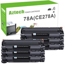 6PK CE278A 78A BK Toner Cartridge Fit For HP LaserJet P1600 P1606 M1536 M1536dnf picture