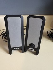 Genuine Dell A225 USB Powered Multimedia Computer Speakers TESTED Video hear picture