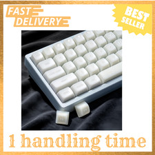 Double Shot PBT Keycaps Set, SA Profile, 140 Keys, White Color, Compatible with picture