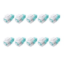 10 pcs Fiber Optic Keystone Jack Coupler LC/OM3 Duplex Multimode Coupler (MM) Fi picture