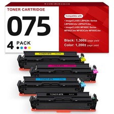 075 Toner Cartridge Compatible for Canon 075 075H CRG075 Works for Canon Color + picture