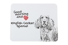 English Cocker Spaniel mouse pad with a dog Art-Dog picture