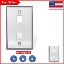 Single Gang Stainless Steel Wallplate - 2-Port QuickPort for Modern Spaces picture