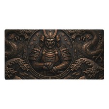 Samurai Oni Armor Japanese Dragon Great Wave Gaming Mouse Pad Desk Mat Grip picture