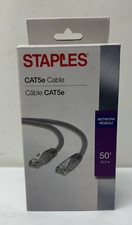 Staples - 50' Ft. Networking CAT5e Cable - #29761 - 50 Foot / 15.2 Meter - NOS picture