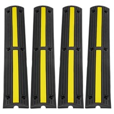 3.28 ft Cable Protector Ramp, 4 Pack of 1 Channel, 18000 lbs/axle Capacity Heavy picture