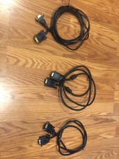 VGA 15 pin Cables-Set of Three Black Used Cables/Excellent condition.  picture