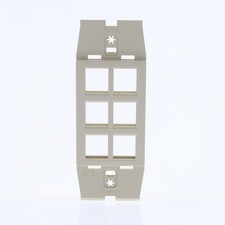 Leviton AC646-DFT Quickport Driftwood Acenti 6-Port Polymer Wallplate Insert picture