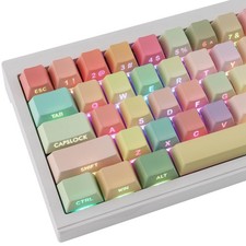 133 PCS Rainbow Candy PBT Side Print Keycaps Cherry Profile Fits MX Switch picture