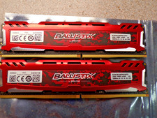 Ballistix Sport by Micron 16Gb (2x8GB) DDR4 RAM BLS88G4D32AESEK.M8FE #8670 picture