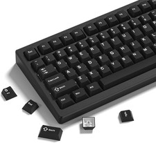 Womier Double Shot PBT Keycaps Set 138 Keys, Cherry Profile Custom Black  picture