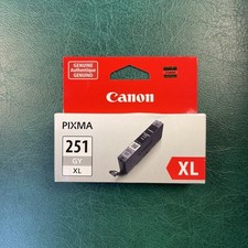 Genuine Canon 251 XL Gray Ink Cartridge GY OEM PIXMA MG-5420 5422 CLI251XLGY picture