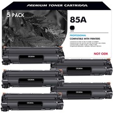 5 Pack CE285A 85A Black Toner Cartridge For HP Laserjet P1102w M1212nf M1217nfw picture