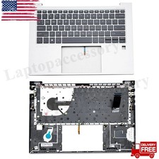New Silver Palmrest w/Backlit Keyboard N09058-001 For HP Elitebook 840 G9 845 US picture