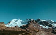 Landscape mountains nature snow canada moon rocky jasper Custom Gaming Mat Desk picture
