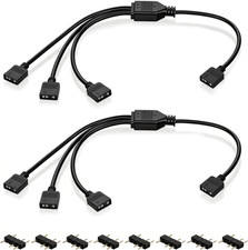 2-Pack ARGB Splitter Cable, Addressable RGB Splitter 3 Pin Extension Cable 1-To- picture