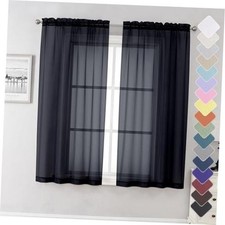 Sheer Curtains 63 Inch Length 2 Panels, Elegant 40